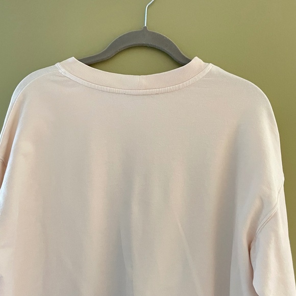 All Saints Cotton Long Sleeve Sweatshirt Top Light Pink Pullover Gorpcore Sz S - Picture 5 of 12